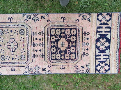 Long runner rug 2'3x20'8 vintage runner rug,vintage oushak runner rug,unique hand made rug, kitchen runner rug