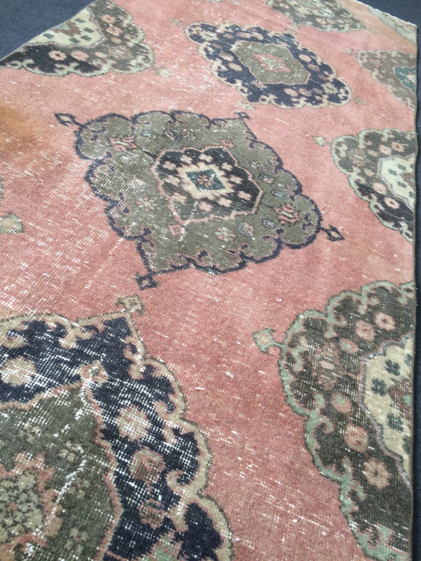 8.6 x 3.3 Oushak Runner Rug Turkish Runner Rug Vintage Runner Rug Hallway Runner Rug Kitchen Runner Rug Wool Runner Rug Wool Oushak Runner