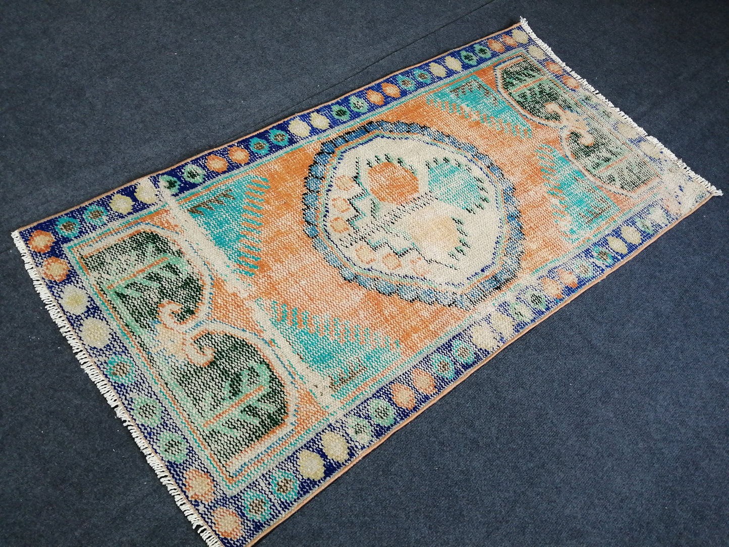 4.10 X 2.6 Mini Oushak Rug Small Area Rug Turkish Rug Oushak Rug Hand Made Rug Wool Vintage Rug