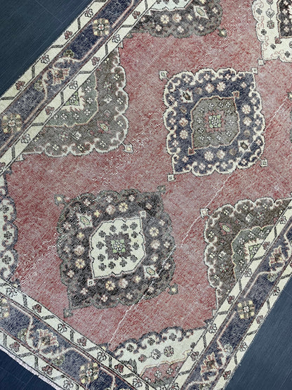 Wool Hand Knotted Runner Rug, Turkish 4.6 x 12.4 Runner Rug, Vintage Runner Rug, Hallway Runner Rug Kitchen Runner Rug, Oushak  Runner Rug