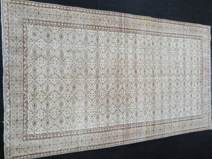 Neutral Rugs, 8.9 x 5 Neutral Hand Made Rug, Muted Oushak Rug, Rustic Rug, Turkish Rug, Farmhouse Rug, Vintage Rug, Wool rug