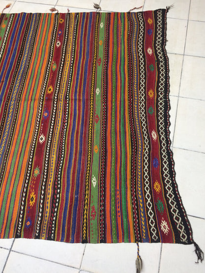 Flat Weave Rugs, Hand Made Rug, Oushak Rug, Flatweave Rustic Rug, Bohemian Rug, Turkish Rug, Farmhouse Rug, Vintage Rug, Wool rug