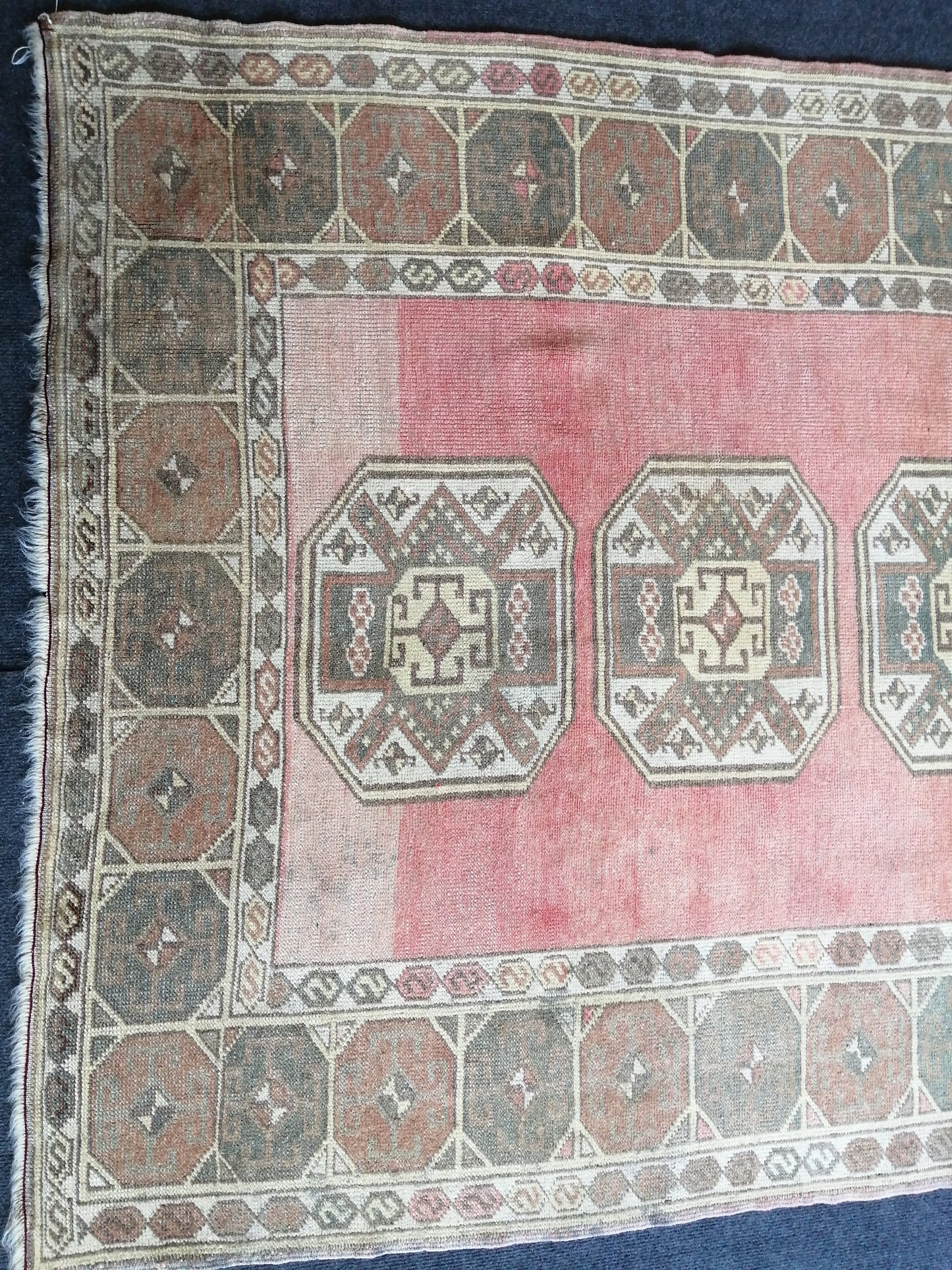 6.3 x 4 ft OUSHAK RUG TURKISH Oushak Rug Hand Made Rugs Vintage Oushak Runner Rug Vintage 4x6 Rug Wool Oushak Rug Vintage Turkish Rug