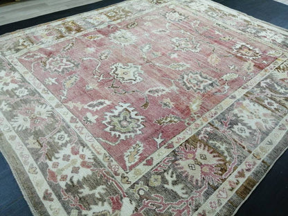 Vintage Rugs, Vintage 10 x 8.3 Oushak Rug, Vintage Rug, TURKISH RUG, Oriental Rug, Farmhouse Rug, Rustic Rug, Wool Rug, 8x10 Rug