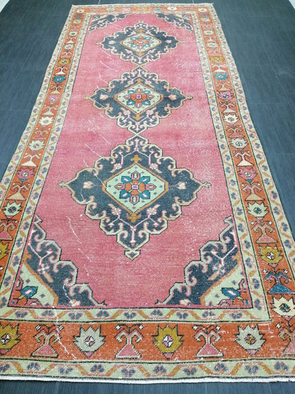 10.9 X 4.8 Oushak Runner Rug Turkish Runner Rug Vintage Runner Rug Hallway Runner Rug Kitchen Runner Rug Wool Runner Rug Wool Oushak Rug