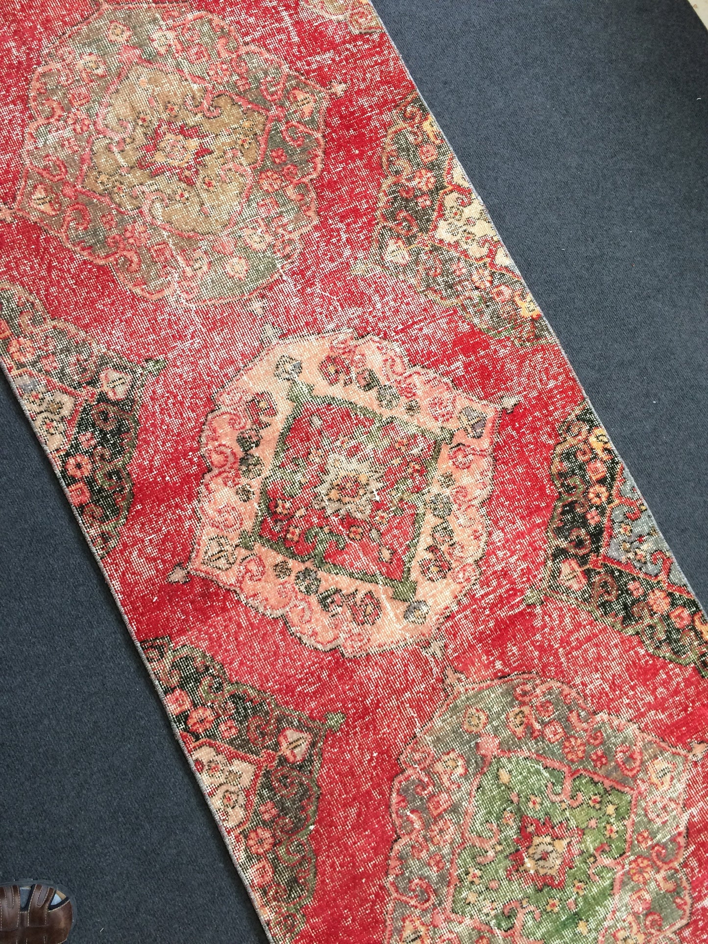 12 x 2.9 Vintage Runner Rug Oushak Runner Rug Turkish Runner Rug Hallway Runner Rug Kitchen Runner Rug Wool Runner Rug Wool Oushak Rug