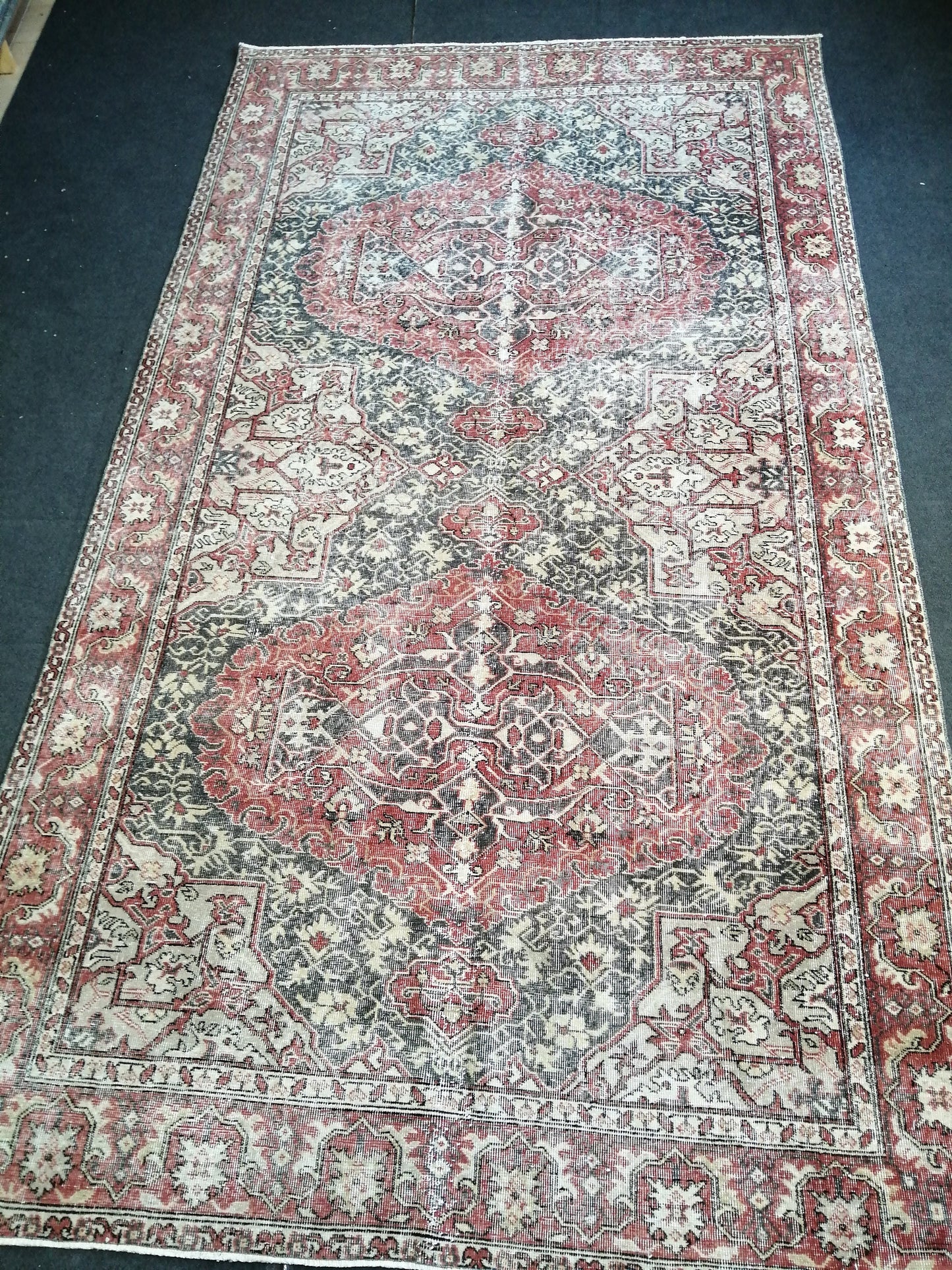 6.2 x 11 Persian RUG Oriental Rug Oushak Rug Vintage Oushak 6x11 Rug Vintage Quality Rug Wool Oushak Rug Hand Made Rug Vintage Turkish Rug