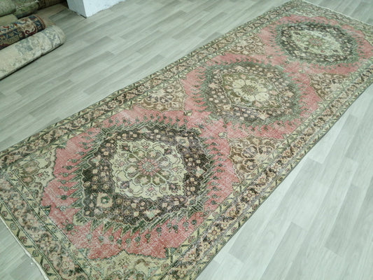 5 x 12.6 Oushak Runner Rug Turkish Runner Rug Vintage Runner Rug Hallway Runner Rug Kitchen Runner Rug Wool Runner Rug Wool Oushak Rug