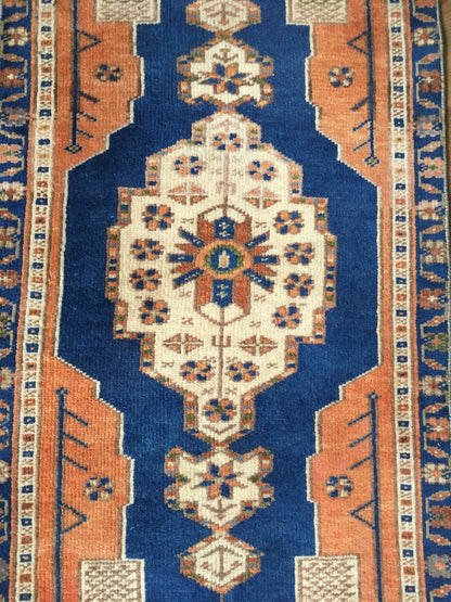 2x3 feet wool vintage small rug, handmade orange muted mini rug, kitchen small rug, turkish bathroom small rug, living room area mini rugs