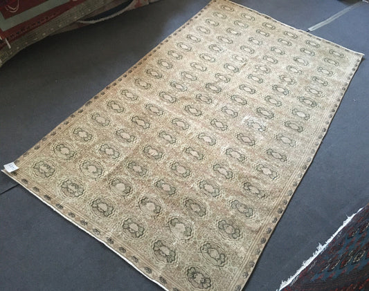 5x8 feet persian nautral oversize rug, vintage handmade wool living room area rug, bedroom floor largest rug, big size turkish bohemian rug