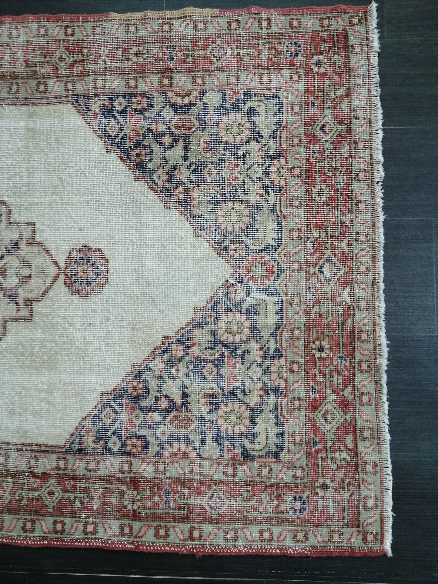 6.9 x 3.9 Rug Handmade Rug Oushak Rug, Rustic Rug Hand Knotted Rug, Rug Runner,Muted  Turkish Rug, Farmhouse Rug, Vintage Rug, Wool rug