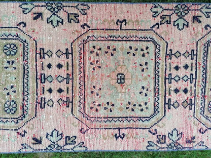 Long runner rug 2'3x20'8 vintage runner rug,vintage oushak runner rug,unique hand made rug, kitchen runner rug