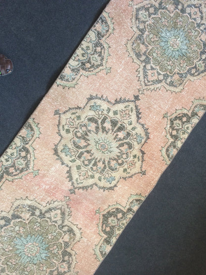11.3 X 2.7 Oushak Runner Rug  Vintage Runner Rug Turkish Runner Rug Hallway Runner Rug Kitchen Runner Rug Wool Runner Rug Wool Oushak Rug