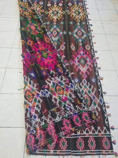 Turkish cicim rug,turkish kilim rug,nomadic cicim rug,anatolian area cicim rug,hand made kilim rug,decorative turkish kilim rug,141x57 inche