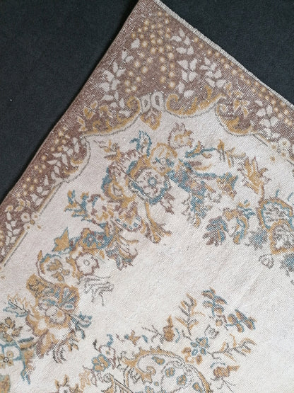 Large oushak rug, turkish oushak rug, vintage rug 10x6 feet vintage oushak rug, unique hand made rug, kitchen rug bohemian rug