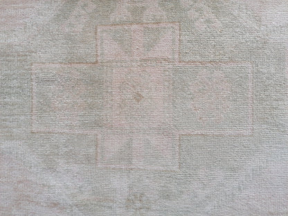 2'8x12 oushak turkish runner rug, hallway runner rug, hand made rug, oushak vintage runner rug, vintage rug, vintage anatolian rug