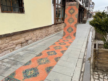 Extra Long OUSHAK Runner Very Long TURKISH Runner Rug 2.7 x 21 ft Vintage Runner Rug Vintage XL Oriental Runner Rug Staircase Runner rug