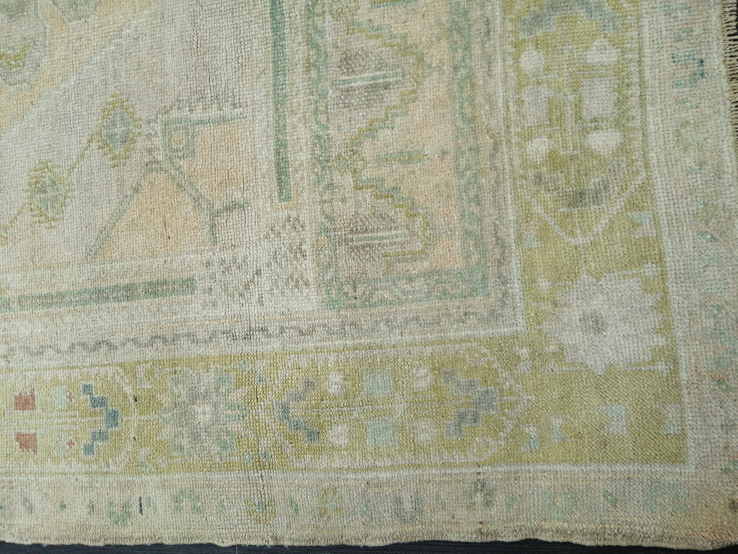 6.8 x 4 Muted OUSHAK RUG TURKISH Oushak Rug Vintage Oushak Runner Rug Vintage Runner Rug Wool Oushak Rug Hand Made Rugs Vintage Turkish Rug