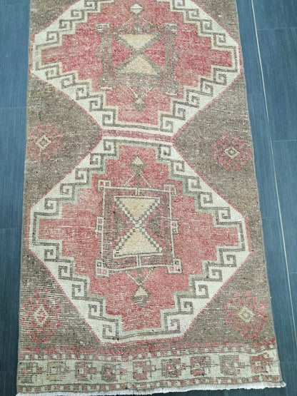 11x2.9 Oushak Runner Rug Turkish Runner Rug Vintage Runner Rug Hallway Runner Rug Kitchen Runner Rug Wool Runner Rug Wool Oushak Rug