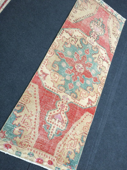 7.2 x 2.6 Turkish Runner Rug, Oushak Rug, Oushak Rugs,  Oushak Runner Rugs, Runner Rug, Vintage Runner Rug, Hand Made Rug