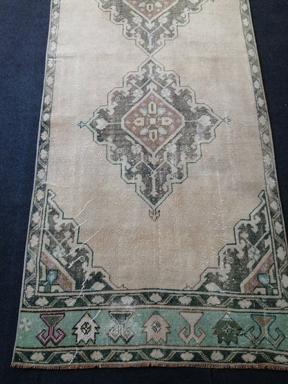 11 x 3.5 Oushak Runner Rug Turkish Runner Rug Vintage Runner Rug Hallway Runner Rug Kitchen Runner Rug Wool Runner Rug Oriental Runner Rug