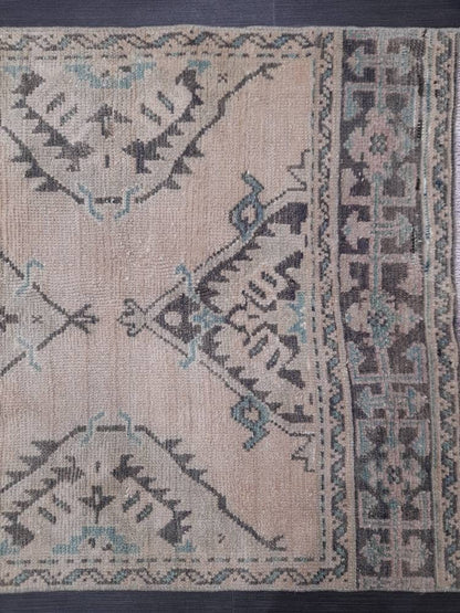 Vintage Runner 3 x 10.8 Rug Muted TURKISH Muted Runner Rug Vintage Oushak Runner Rug Vintage Runner Rug Wool Oriental Runner Handmade Runner