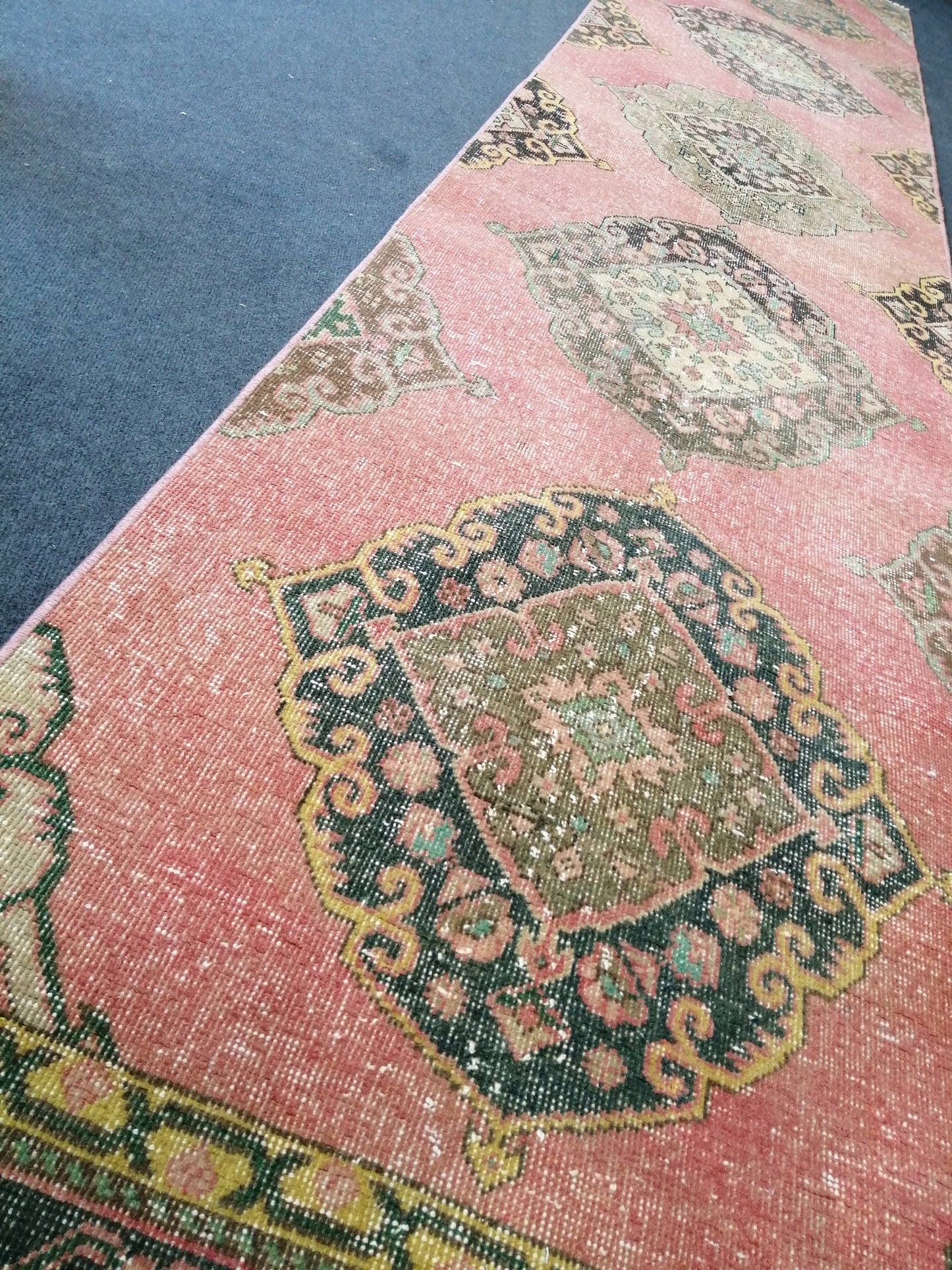 13.5x2.8 Oushak Runner Rug Turkish Runner Rug Vintage Runner Rug Hallway Runner Rug Kitchen Runner Rug Wool Runner Rug Wool Oushak Rug