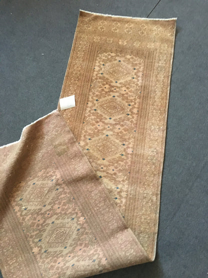 2x6 feet long runner rug, persian handmade mini floor runner, morracon wool rug, vintage turkish runner, nautral brown kitchen muted runner,