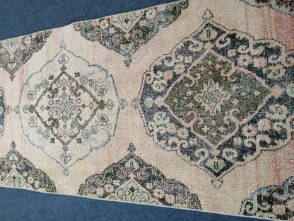 Oushak Runner Rug Turkish Runner Rug 2.6 x 13 Vintage Runner Rug Hallway Runner Rug Kitchen Runner Rug Wool Runner Rug Wool Oushak Rug