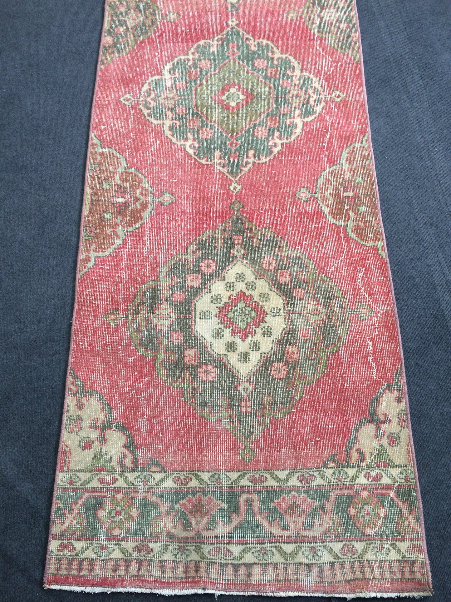 12.5 x 2.8 Oushak Runner Rug Turkish Runner Rug Vintage Runner Rug Hallway Runner Rug Kitchen Runner Rug Wool Runner Rug Wool