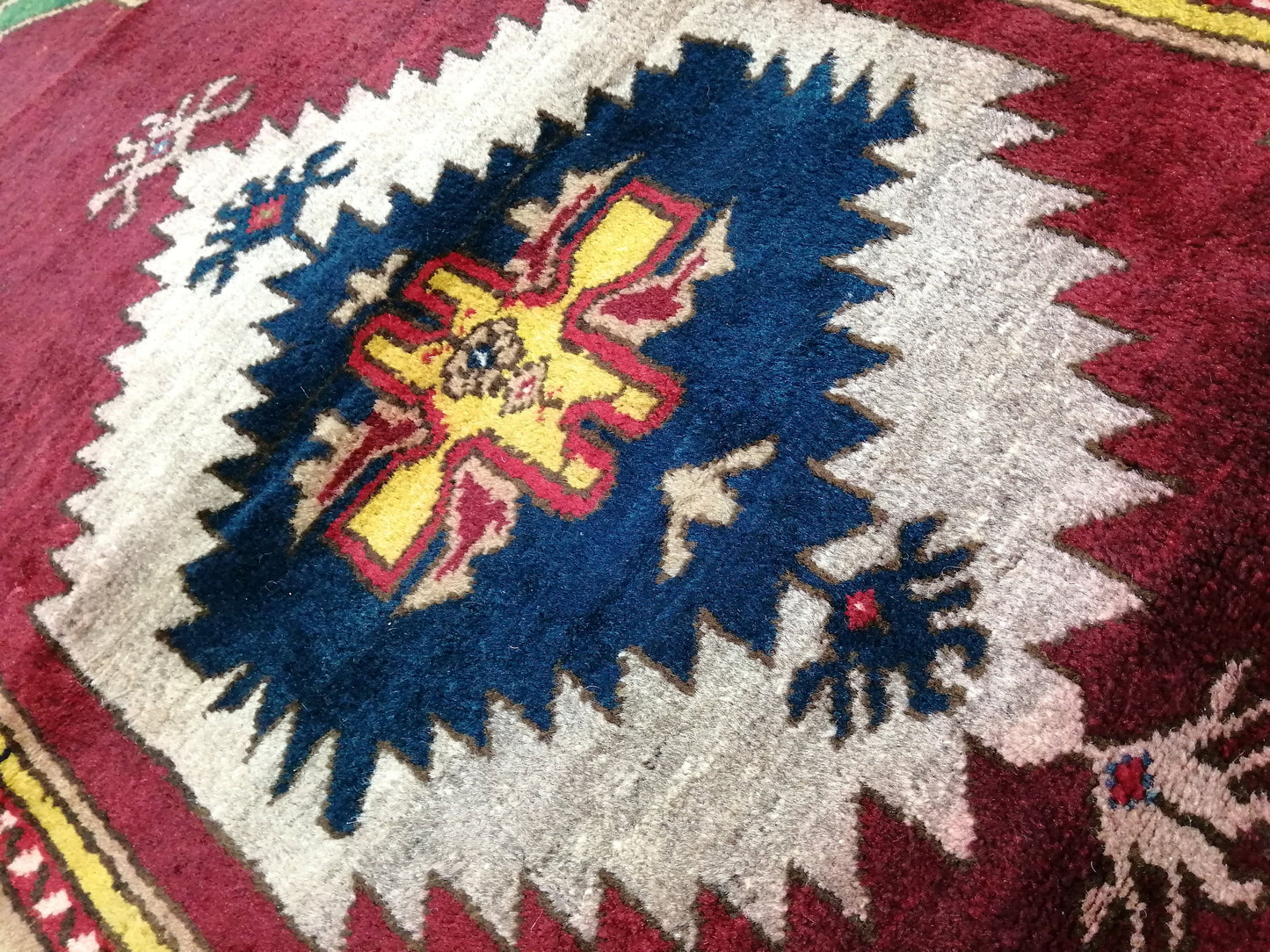 High Pile OUSHAK RUG 5.3 x 3.5 TURKISH Oushak Rug Vintage Oushak Runner Rug  Wool Oushak Rug Hand Made Rugs Vintage Turkish Rug