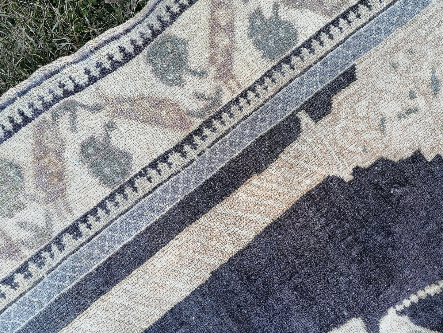 Turkish rug, vintage rug,hand made wool rug 4x5'5 oushak vintage rug, kitchen rug bohemian rug