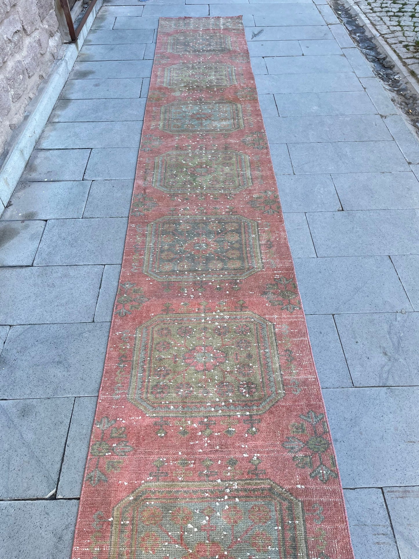 Staircase Runner Rug 2.3 x 19 Extra Long Wool TURKISH Runner Rug Vintage Runner Rug Oriental Runner Rug Staircase Runner Hand Knotted Runner