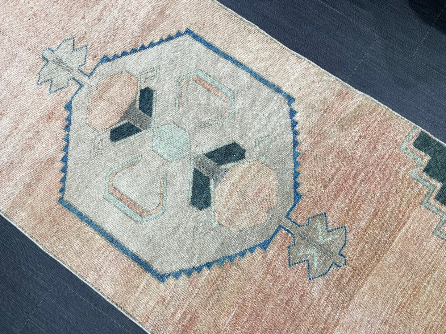 Handmade Rug Oushak 3.1 x 7.5 Rug Hand Knotted Rug, Antique Rug, Rug Runner, Turkish Rug, Farmhouse Rug, Vintage Rug, Wool rug