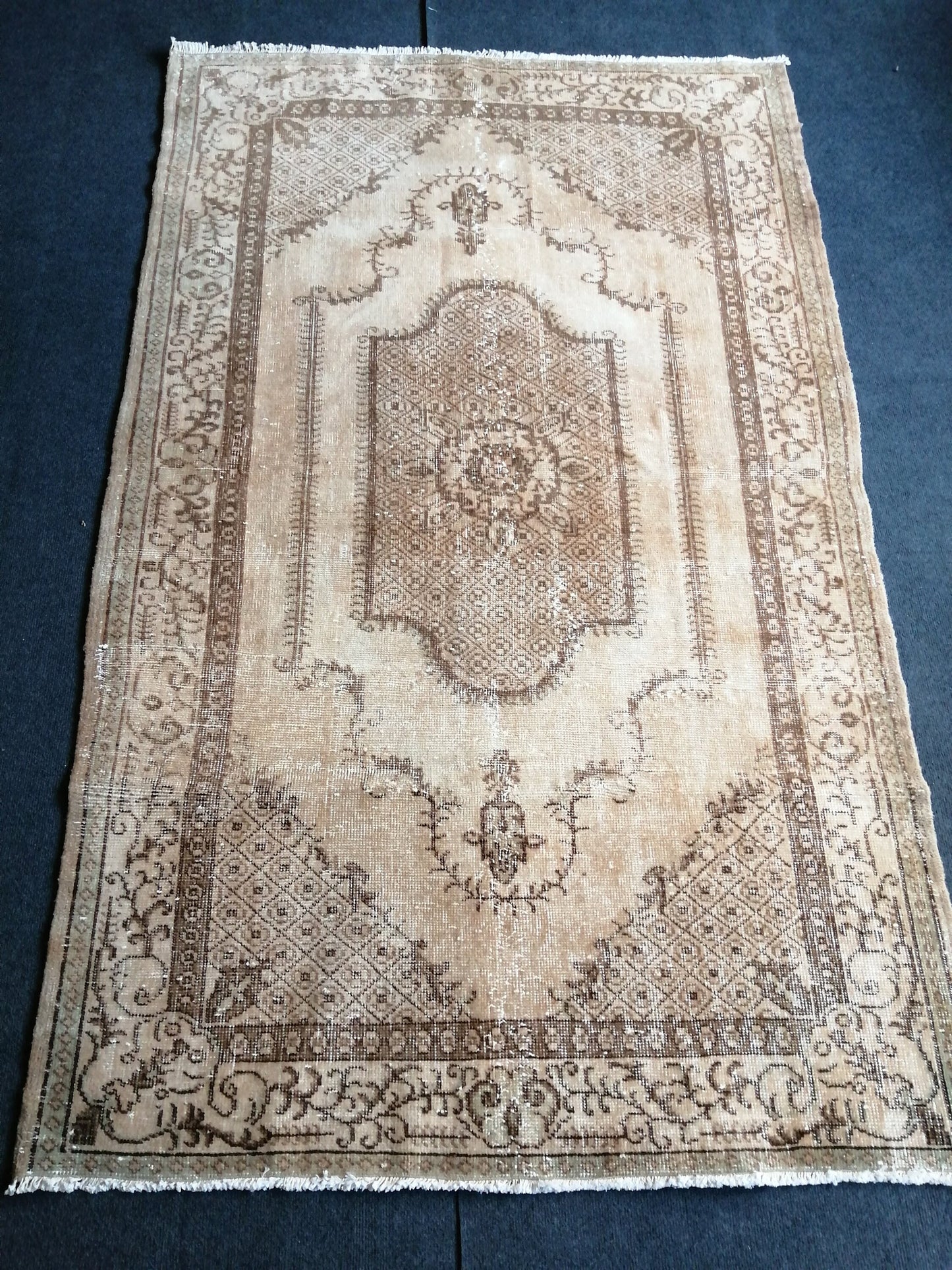 OUSHAK RUG Neutral Rugs TURKISH Oushak Rug Vintage Neutral Persian Rug Vintage Neutral Rug Wool Oushak Rug Hand Made Rug Vintage Turkish Rug