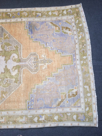 OUSHAK RUG TURKISH Oushak Rug Vintage Oushak Runner Rug Vintage Runner Rug Wool Oushak Rug Hand Made Rugs Vintage Turkish Rug