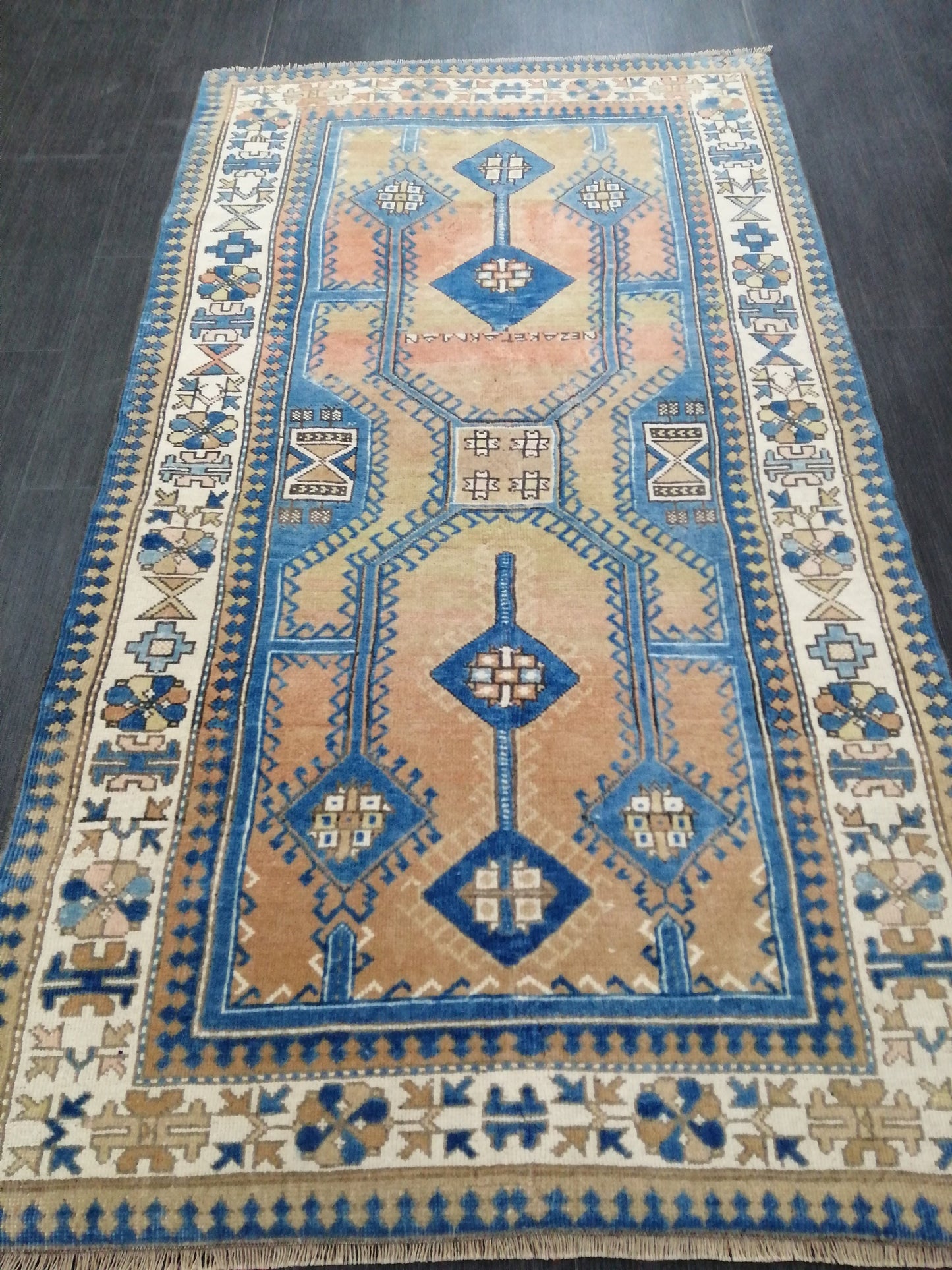 Vintage Oushak Rug 6.4 x 3.5 Vintage Rug Wool Antique Rug Hand Made Rugs Vintage Turkish Rug OUSHAK RUG TURKISH Oushak Rug