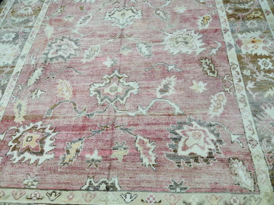 Vintage Rug OUSHAK RUG 10 x 8.3 TURKISH Oushak Rug Modern Oushak Rug Vintage Rug Wool Oushak Rug Hand Made Rugs Vintage Turkish Rug 8x10 rug