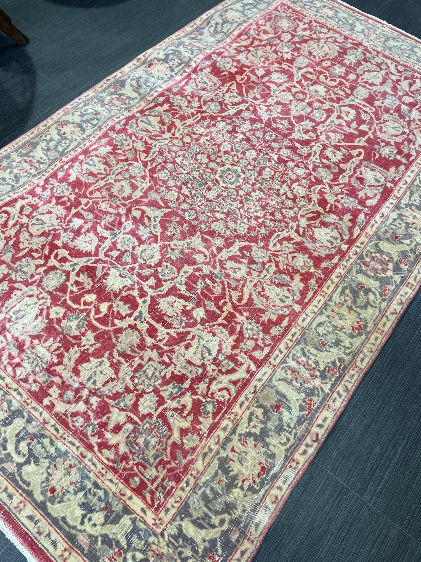 Vintage Rug, TURKISH 3x5 Rug,  HANDMADE Rug, Fine Hand Knotted Oushak Rug, Persian Rug Oriental Rug, Quality Rug