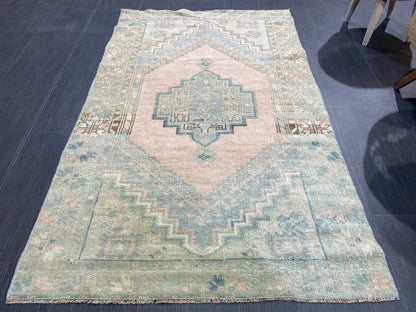 Handmade Rug, Oushak 3.3 x 5.3 Rug,  Persian Rug, Oriental Rug, Turkish Rug, Farmhouse Rug, Vintage Wool rug