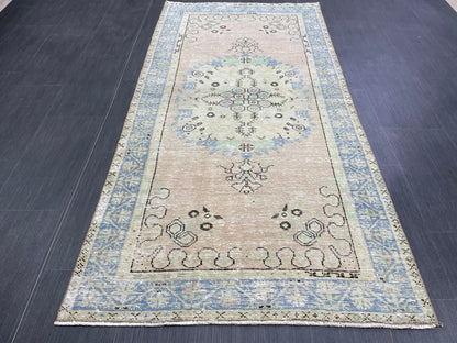 Vintage Rug TURKISH Rug Vintage 3.2 x 6.6 Oushak Rugs Muted Rug Turkish Oushak Rug, Vintage Oushak Rug Wool Rug