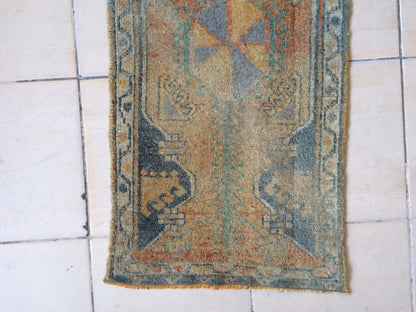 Mini Rug Small Area Rug Turkish Rug Oushak Rug Hand Made Rug Vintage Rug