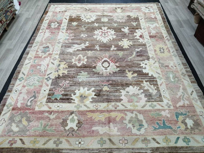 Wool OUSHAK RUG 12 x 9.2 Oushak Rug Vintage Oushak Rug Vintage Rug Wool Oushak Rug Hand Made Rugs Vintage Turkish Rug