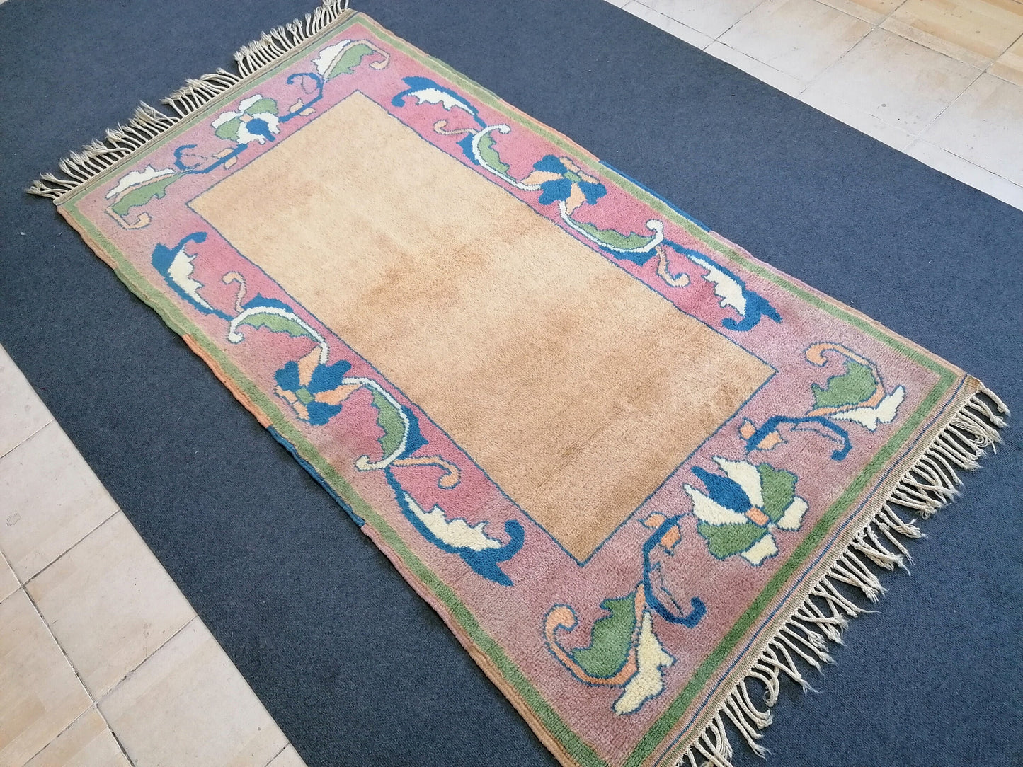 7'x3'11 vintage turkish rug, are wool rug,