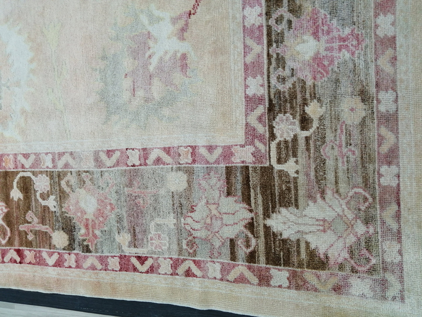 Vintage OUSHAK RUG, 11.6 x 9.3 ft TURKISH Oushak Rug, Vintage Oushak Rug Wool Oushak Rug Hand Made Rugs, Authentic Oushak Rug