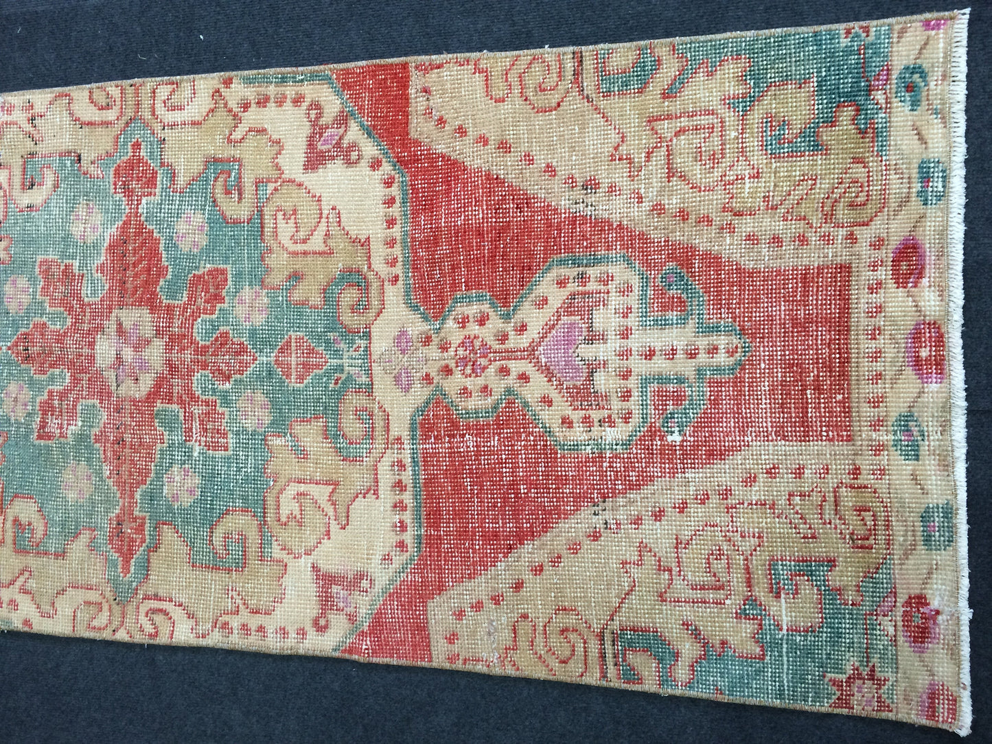 7.2 x 2.6 Turkish Runner Rug, Oushak Rug, Oushak Rugs,  Oushak Runner Rugs, Runner Rug, Vintage Runner Rug, Hand Made Rug