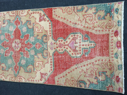 7.2 x 2.6 Turkish Runner Rug, Oushak Rug, Oushak Rugs,  Oushak Runner Rugs, Runner Rug, Vintage Runner Rug, Hand Made Rug