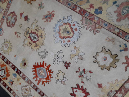 8.4 x 11 Muted OUSHAK RUG TURKISH Oushak Rug Muted Oushak Rug Vintage Rug Wool Oushak 9x12 Rug Hand Made Rug Authentic Oushak Rug