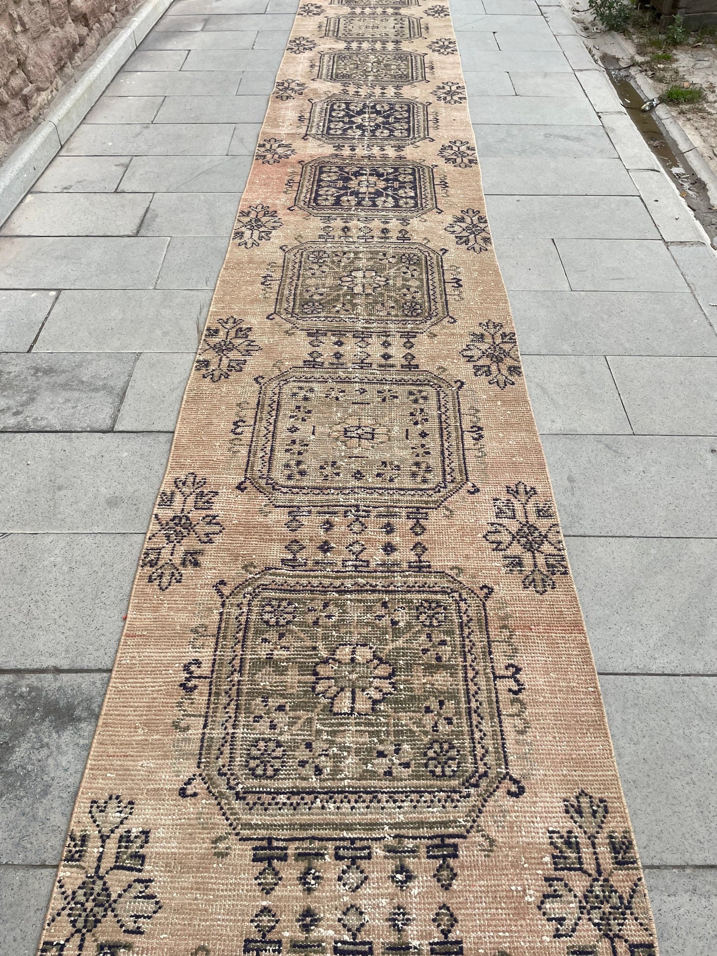 Wool Extra Long Runner Rug, Very Long Handmade Runner 2.7 x 22 ft Rug, Vintage Runner Rug, XL Turkish Runner Rug Staircase Runner rug