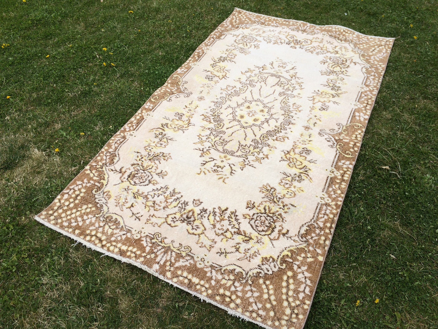 VINTAGE RUGS, TURKISH Rugs, Antique Rug, Oushak antique Rug, Hand woven Rug, Weaving Rug, Muted Rug, Kitchen Rug, Eclectic rug, Wool Rugs